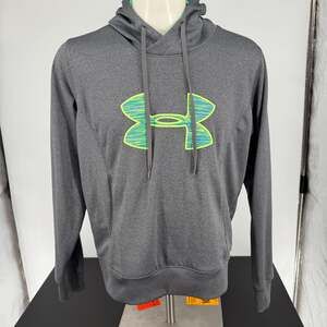 Under Armour ColdGear Semi-Fitted Hoodie Women's Gray with Green Logo